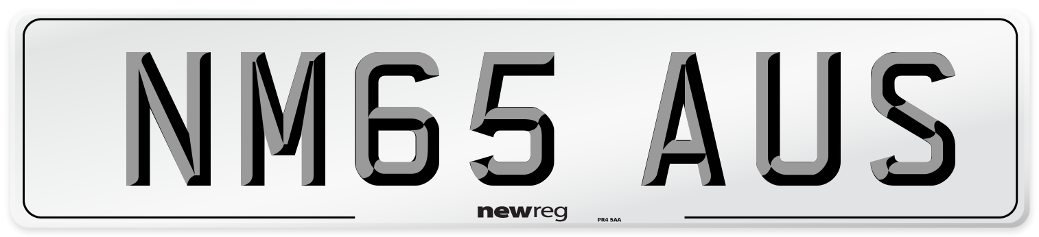 NM65 AUS Number Plate from New Reg